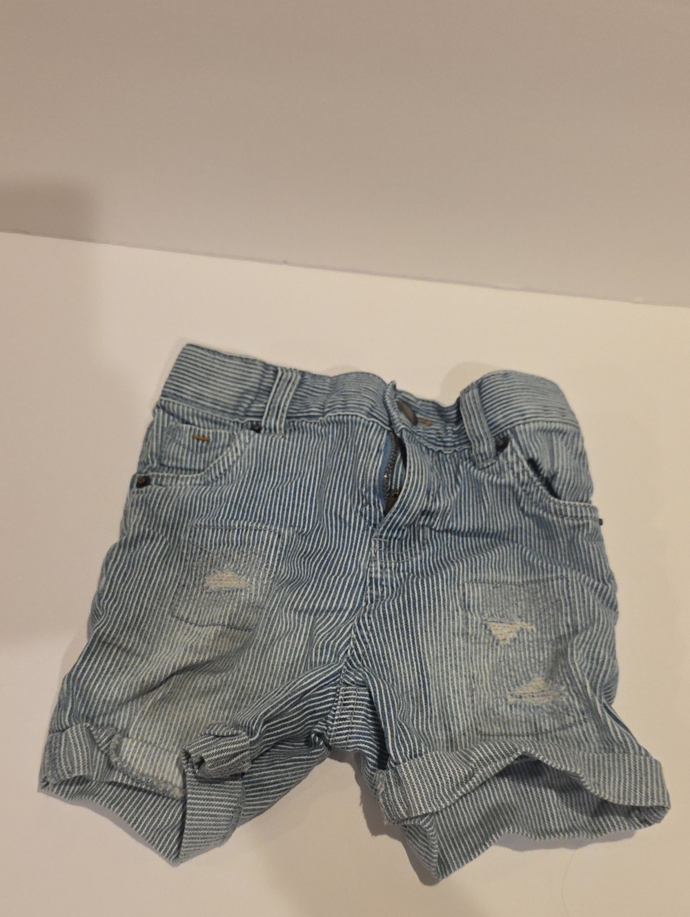 Osh Kosh Bgosh 18m Conducter Shorts Striped Light Blue Kids' Shorts